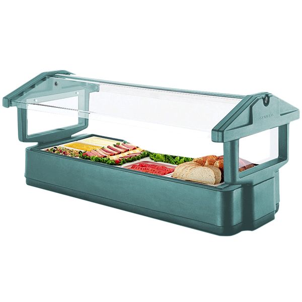 Cambro Granite Green 4-Pan 5' Tabletop Food Bar