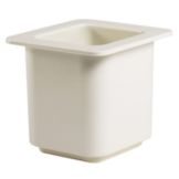 Cambro ColdFest&reg; White 1/6 Size Cold Food Pan, 6" H