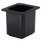 Cambro ColdFest&reg; Black 1/6 Size Cold Food Pan, 6" H