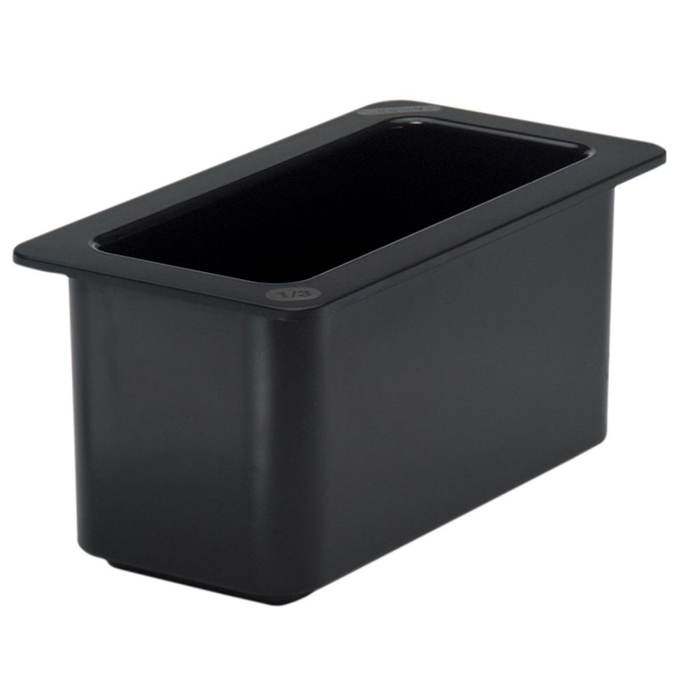 Cambro ColdFest&reg; Black 1/3 Size Cold Food Pan, 6" H