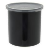 Carlisle Poly-Tuf&trade; Crock w/ Lid, Black, 1.2 Qt