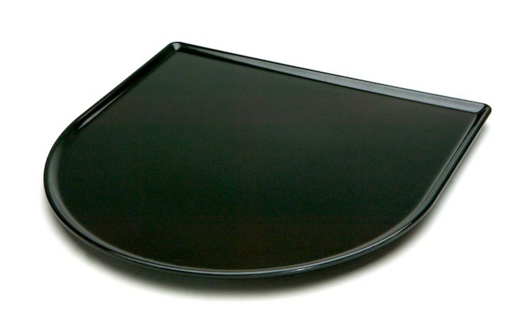 Pacific Rim&trade; Melamine Half Circle Tray, Black, 15 x 15