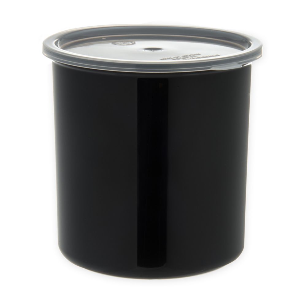 Carlisle Classic&trade; Crock w/ Lid, Black, 2.7 Qt