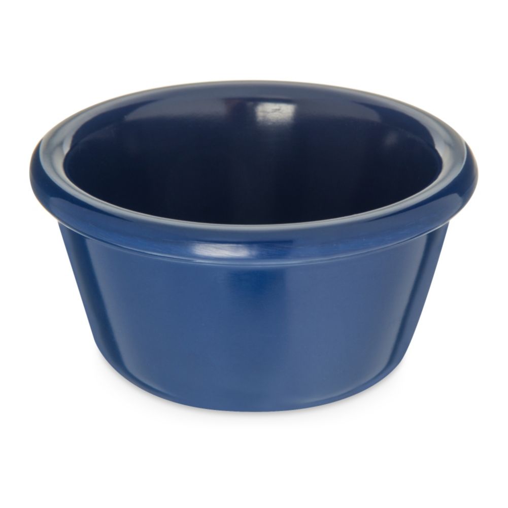 Carlisle&reg; Cobalt Blue, 4 oz Smooth Melamine Ramekin