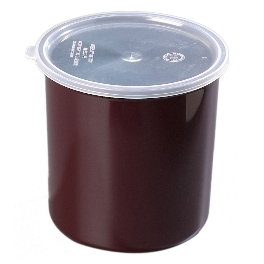 Carlisle Classic&trade; Crock w/ Lid, Brown, 2.7 Qt