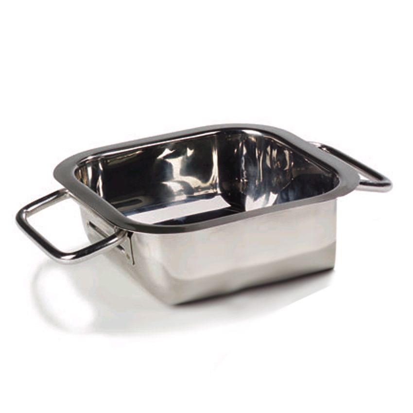 Carlisle&reg; 10" Square Stainless Steel Display Dish