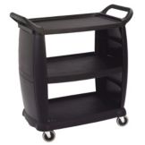 Carlisle Bussing and Transport Cart, Black