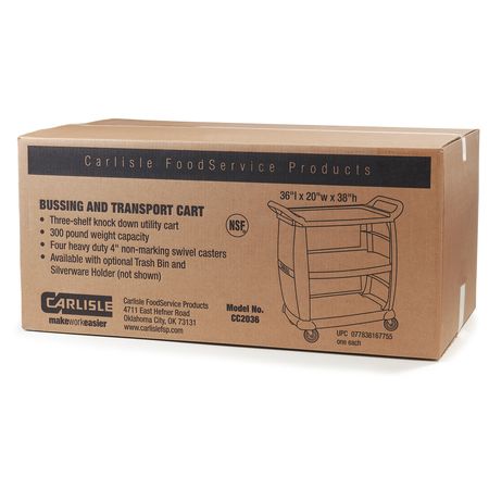 Carlisle Bussing and Transport Cart, Black