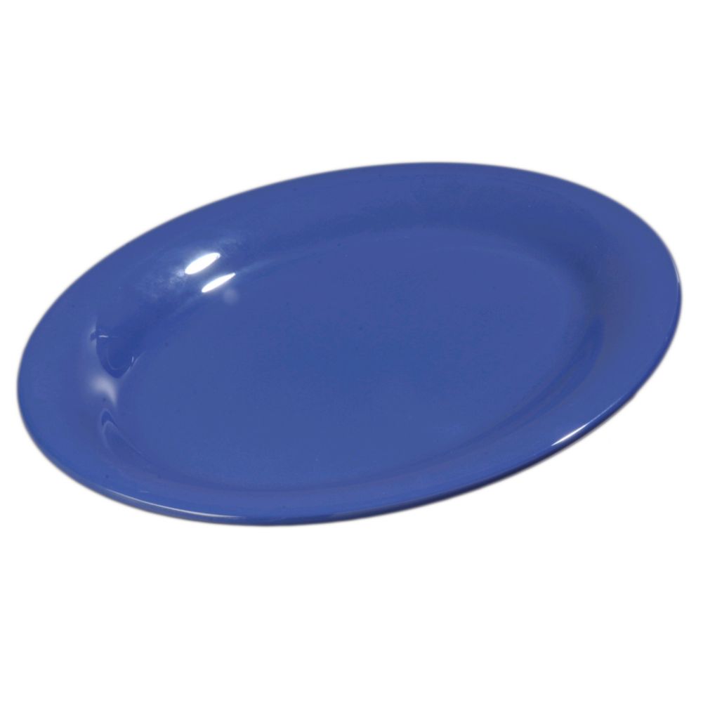 Carlisle&reg; Durus&reg; 12" x 9" Ocean Blue Oval Platter