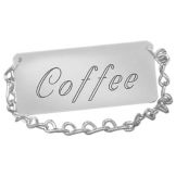 Cal-Mil&reg; Silver "Coffee" Spigot Chain Tag