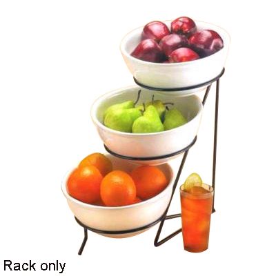 Cal-Mil&reg; 3 Tier 18" Rings Black Wire Rack