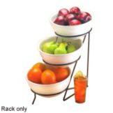 Cal-Mil&reg; 3 Tier 18" Rings Black Wire Rack