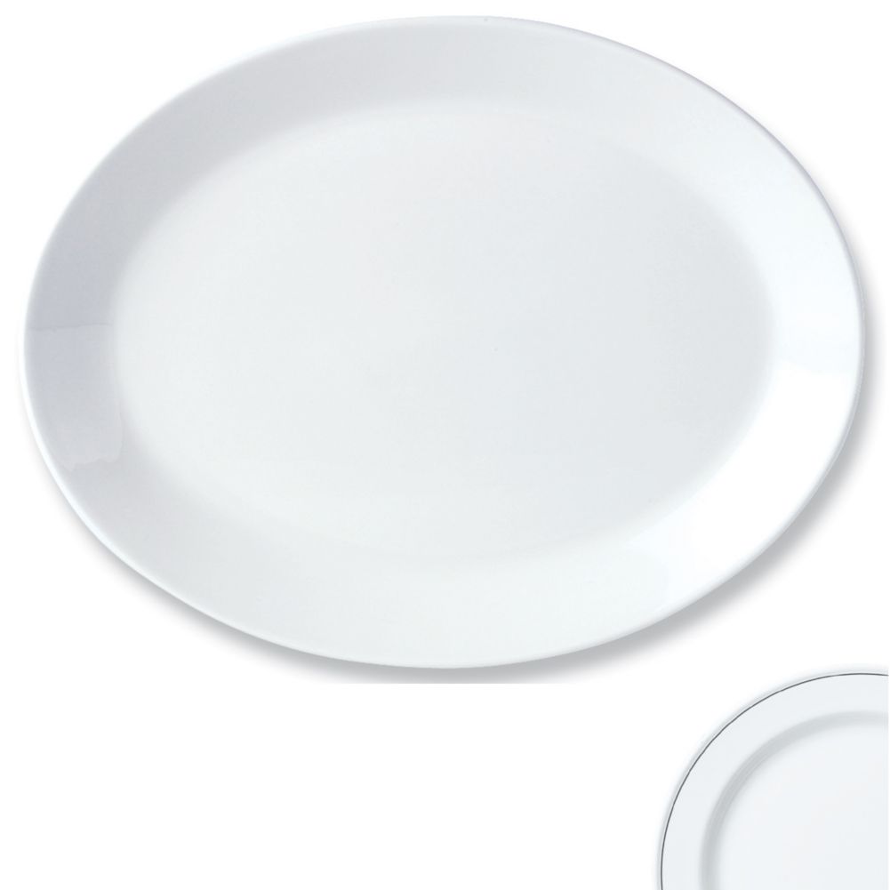 Steelite Performance Simplicity Black Line 10" Oval Coupe Platter
