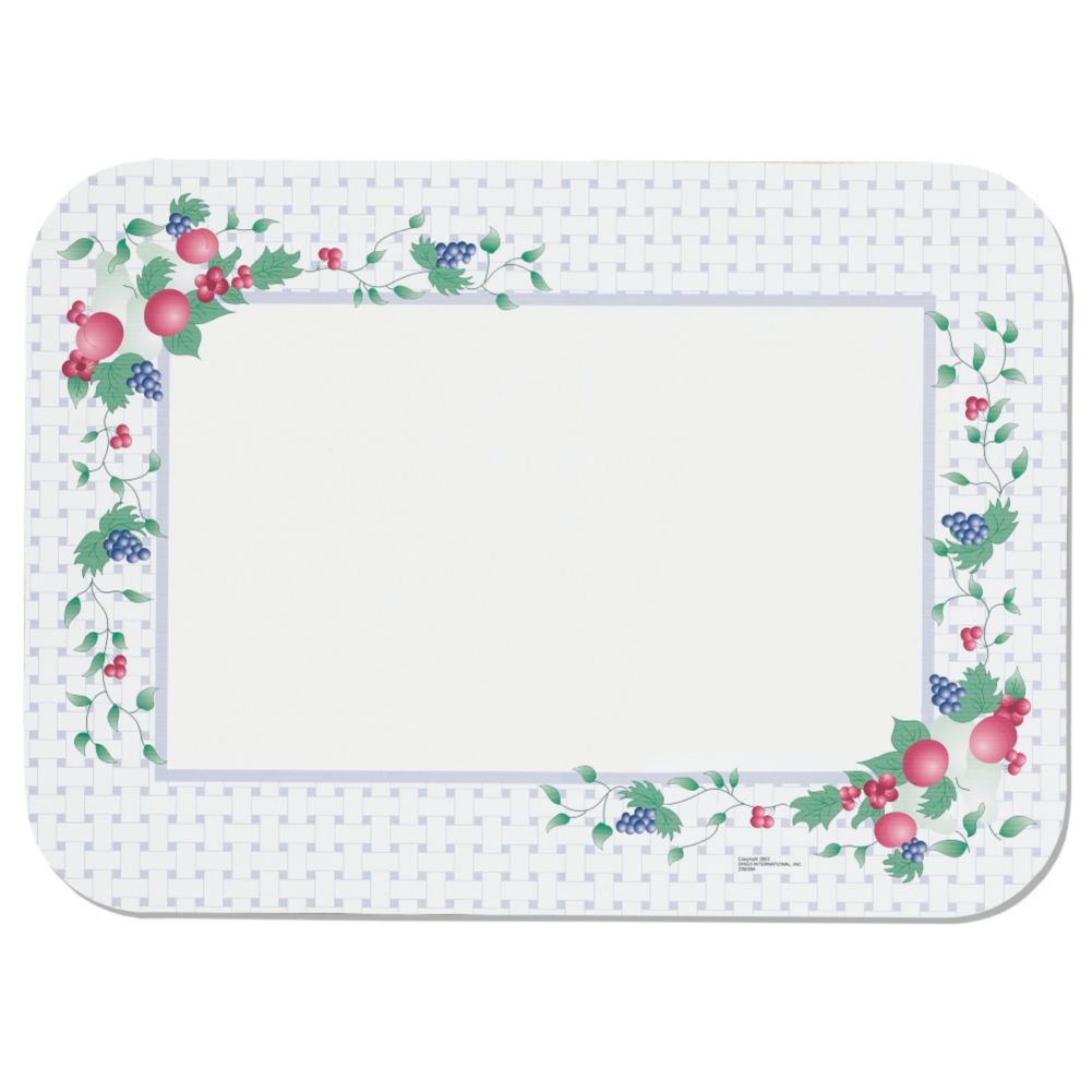Dinex&reg; Garden Trellis Linen Embossed Cover for 14 x 18" Tray