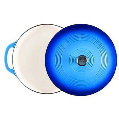 Lodge 3 Qt. Enamel Covered Caribbean Blue Covered Casserole Dish