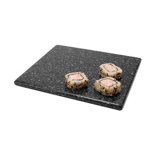 Gourmet Display&reg; 7-1/2" Square Black Serving Stone Tray
