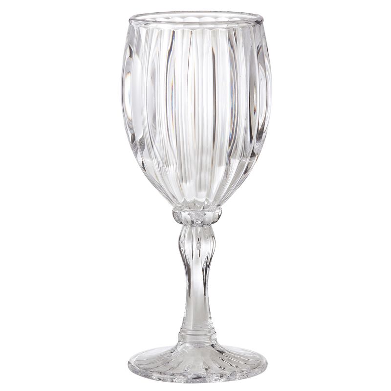 G.E.T. Specialty Drinkware Clear SAN Plastic 8 Oz Fluted Wine Glass