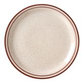 Vertex&reg; China Caravan Brown Speckled Double Band 9" Plate