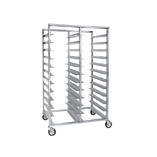 Cres Cor&reg; Double Compartment Mobile Tray Rack w/ Channel Slides