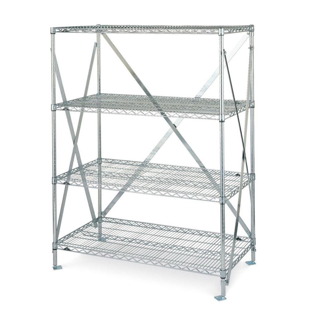 Metro&reg; Super Erecta&reg; Seismic End Kit f/ 18" Wide Shelf