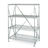 Metro&reg; Super Erecta&reg; Seismic End Kit f/ 18" Wide Shelf