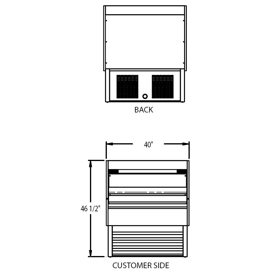Grab-N-Go Display Case, Refrig