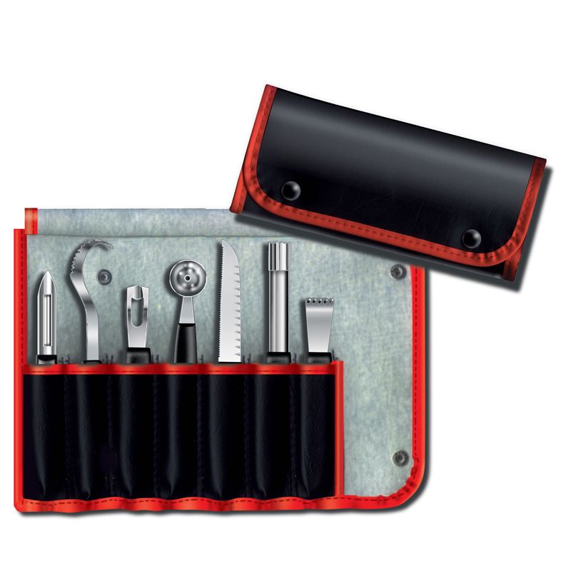 Victorinox 7-Piece Garnishing Kit with Black Nylon Handles