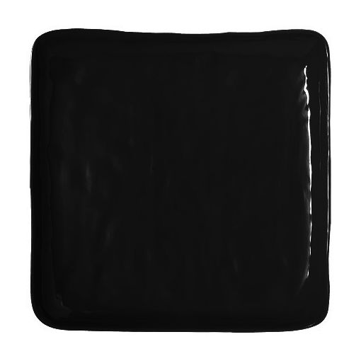 G.E.T. New Yorker&trade; Black 13-3/4" Square Melamine Plate