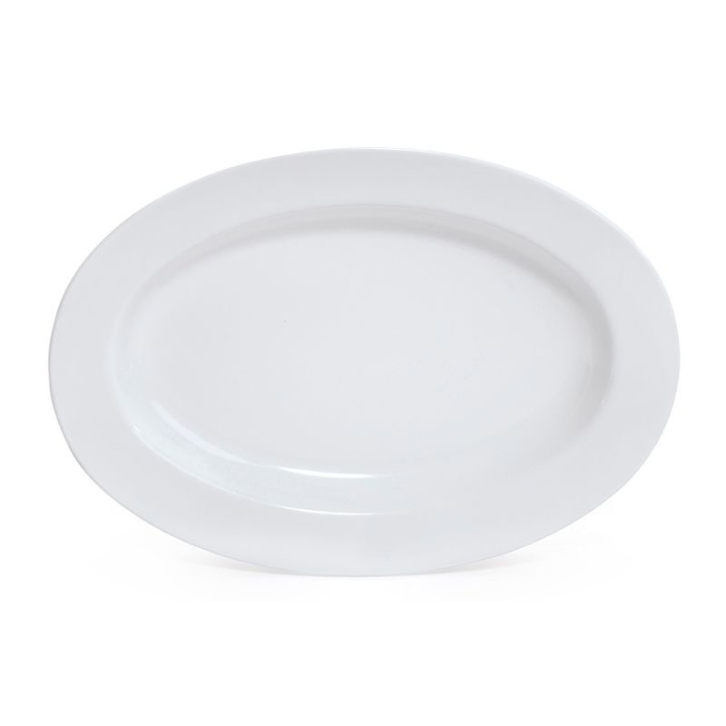 G.E.T. Milano&trade; White 17" x 12" Oval Platter