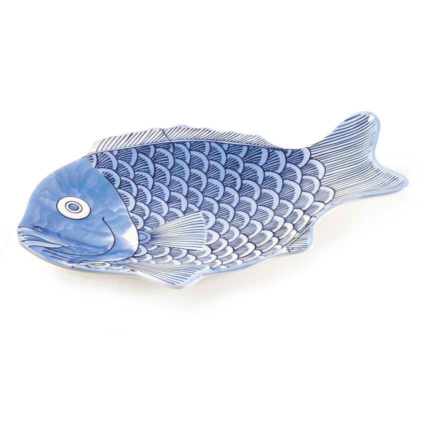 G.E.T. Let's Party&trade; Blue 16" Fish Platter