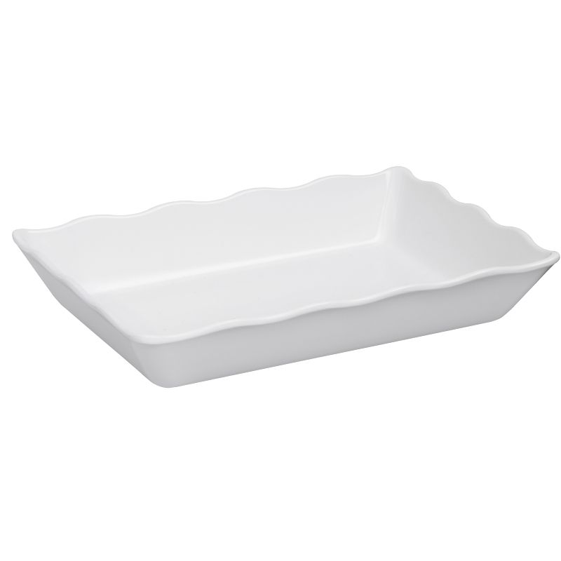 G.E.T. Milano&trade; 13-3/4" x 9-1/2" White Rectangular Tray