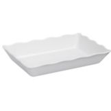 G.E.T. Milano&trade; 13-3/4" x 9-1/2" White Rectangular Tray