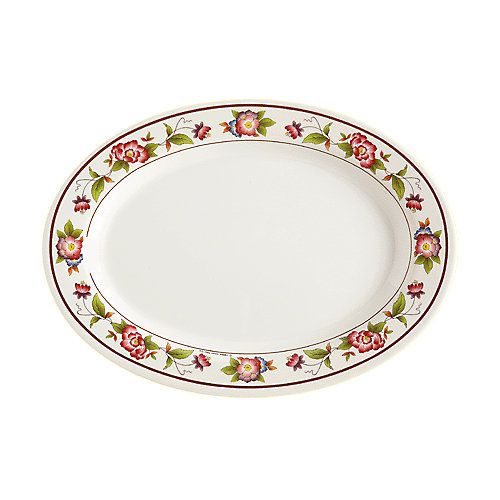 G.E.T. Tea Rose&trade; 16 x 12" Oval Melamine Platter