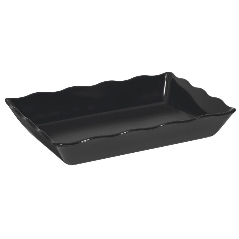 G.E.T. Milano&trade; 13-3/4" x 9-1/2" Black Rectangular Tray