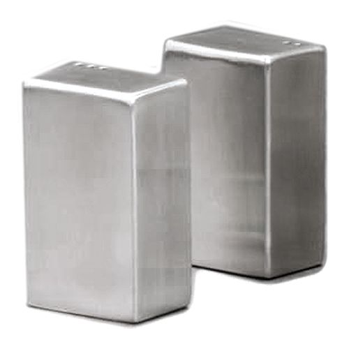 American Metalcraft Rectangular S/S Salt & Pepper Shaker Set