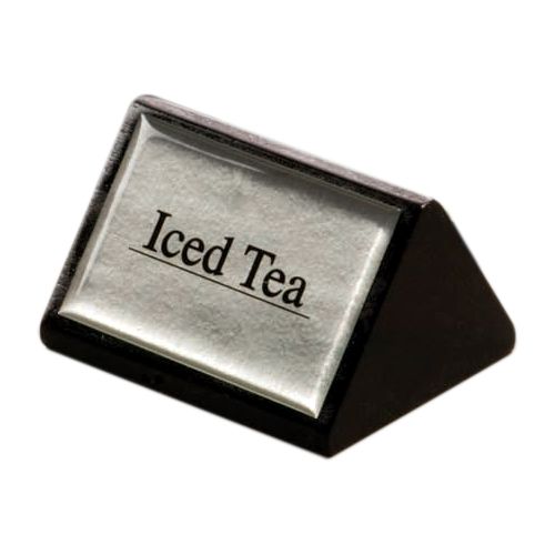 American Metalcraft Black Wood Iced Tea Sign w/ Silver Label