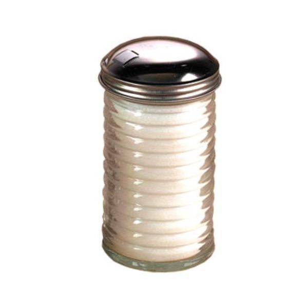 American Metalcraft Beehive Glass 12 Oz Sugar Shaker w/ Metal Lid