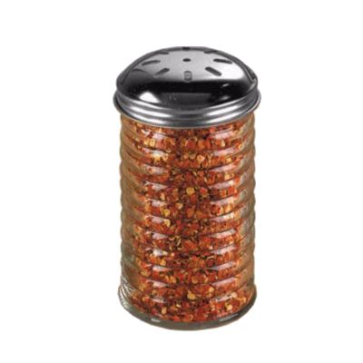 American Metalcraft Beehive Glass 12 Oz Spice Shaker w/ Metal Lid