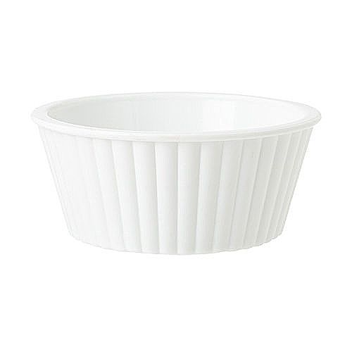G.E.T. White SAN Plastic 2 Oz Fluted Ramekin