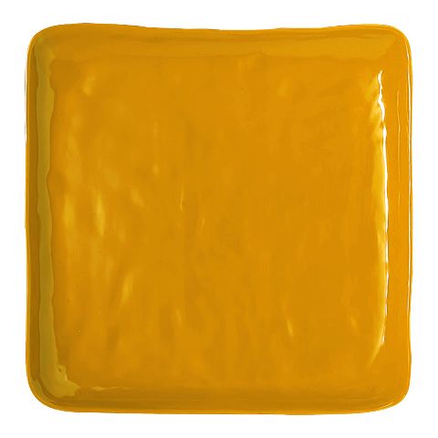 G.E.T. New Yorker&trade; Tropical Yellow 13-3/4 In. Sq. Melamine Plate