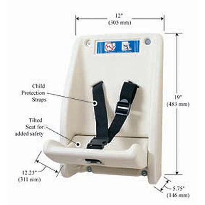 Koala Kare Cream Wall Mounted Child Protection Seat/ Safety Seat
