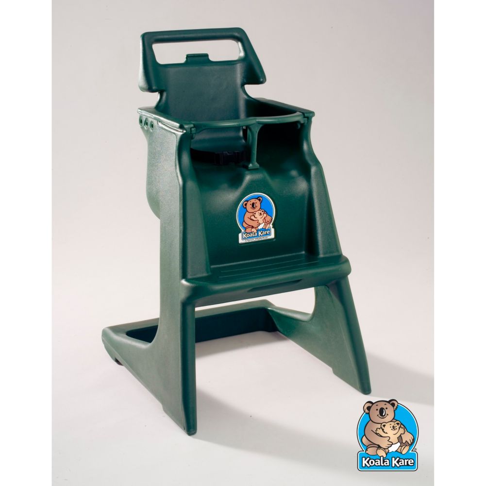 Koala Kare Green Classic High Chair w/ Recessed Wheel, w/o Tray