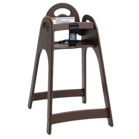 Koala Kare Designer Brown High Chair w/ Rounded Top & Sides