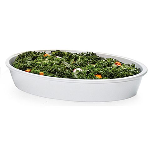G.E.T. White Melamine 1.5 Qt. Oval Casserole Dish