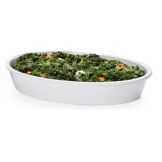 G.E.T. White Melamine 1.5 Qt. Oval Casserole Dish