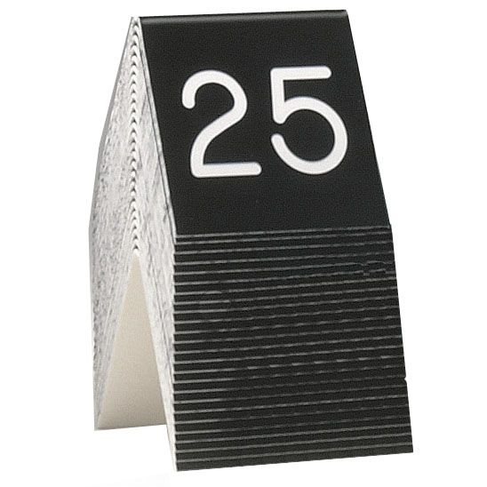 Cal-Mil&reg; 3" x 3" Black/White No.Tent (No.26 to No.50)