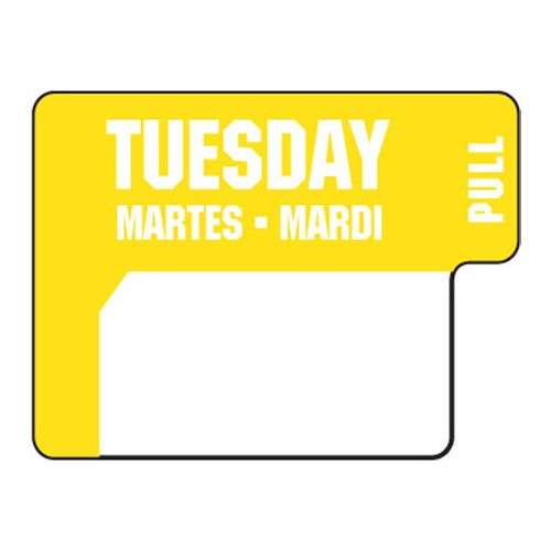Ecolab Food Safety Duradot "Tuesday" Label