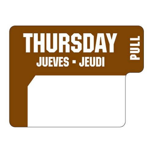 Ecolab Food Safety Duradot "Thursday" Label