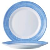 Cardinal Arcoroc Brush Opal&reg; 7-1/2" Side Plate with Blue Rim