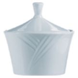 Cardinal Arcoroc Horizon Porcelain 8 Oz. Covered Sugar Bowl